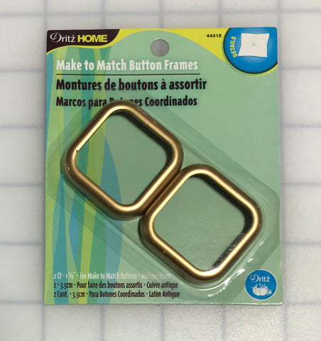 Dritz Make to Match Button Frames 1 3/8" Antique Brass