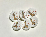 Happy Llama Plastic Button - 18mm / 3/4" - Dill Buttons Brand