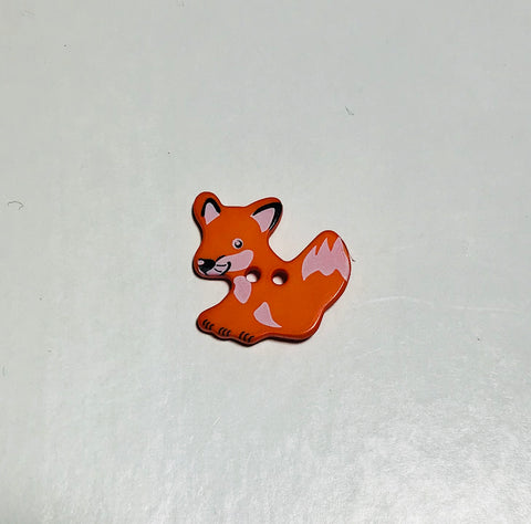 Orange Fox Plastic Button - 25mm / 1" - Dill Buttons Brand