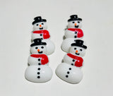 Winter Snowman Plastic Button - 28mm / 1" - Dill Buttons Brand