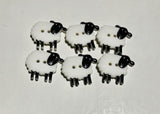 Black & White Sheep Plastic Button - 23mm / 15/16" - Dill Buttons Brand