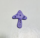 Purple Mushroom Plastic Button - 25mm / 1" - Dill Buttons Brand