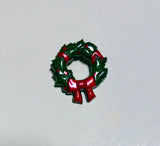 Christmas Wreath Plastic Button - 28mm / 1" - Dill Buttons Brand
