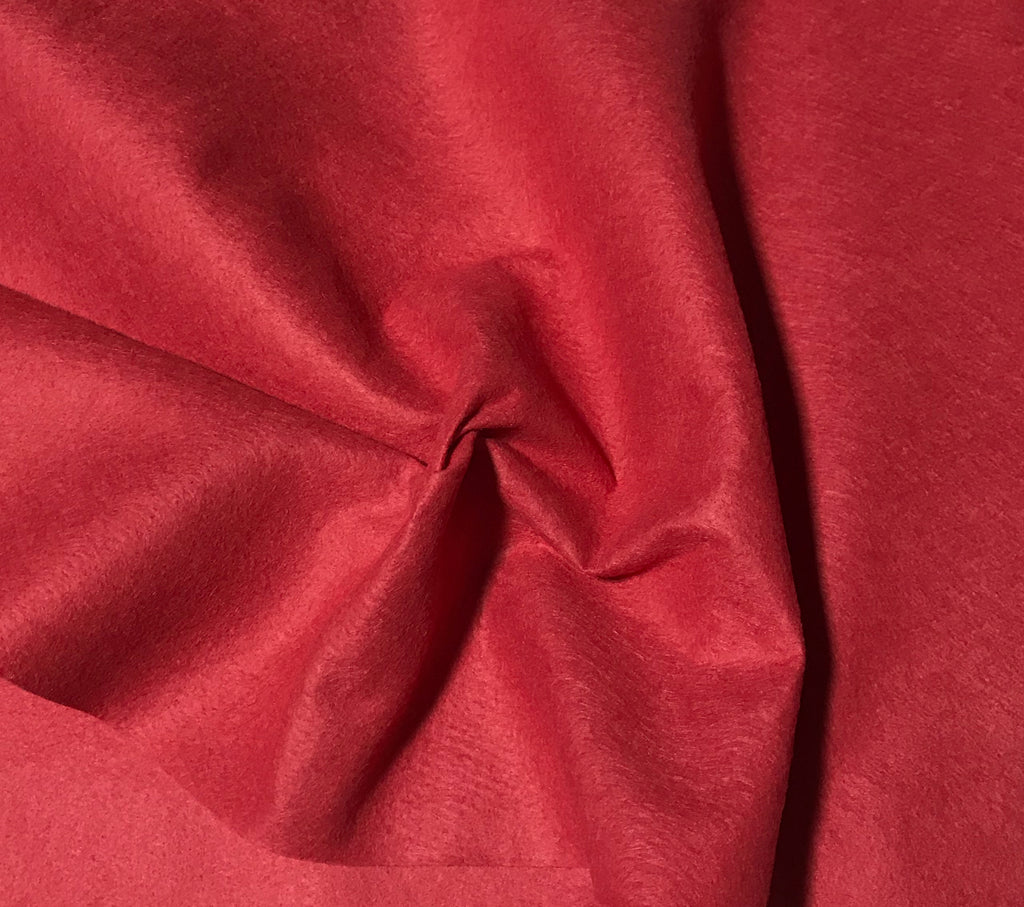 Strawberry Dream Red - Wool /Rayon Blend Felt Fabric