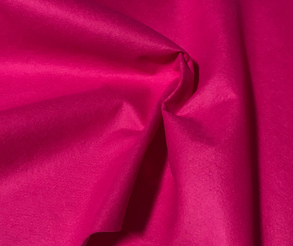 Fuchsia Pink - Wool /Rayon Blend Felt Fabric