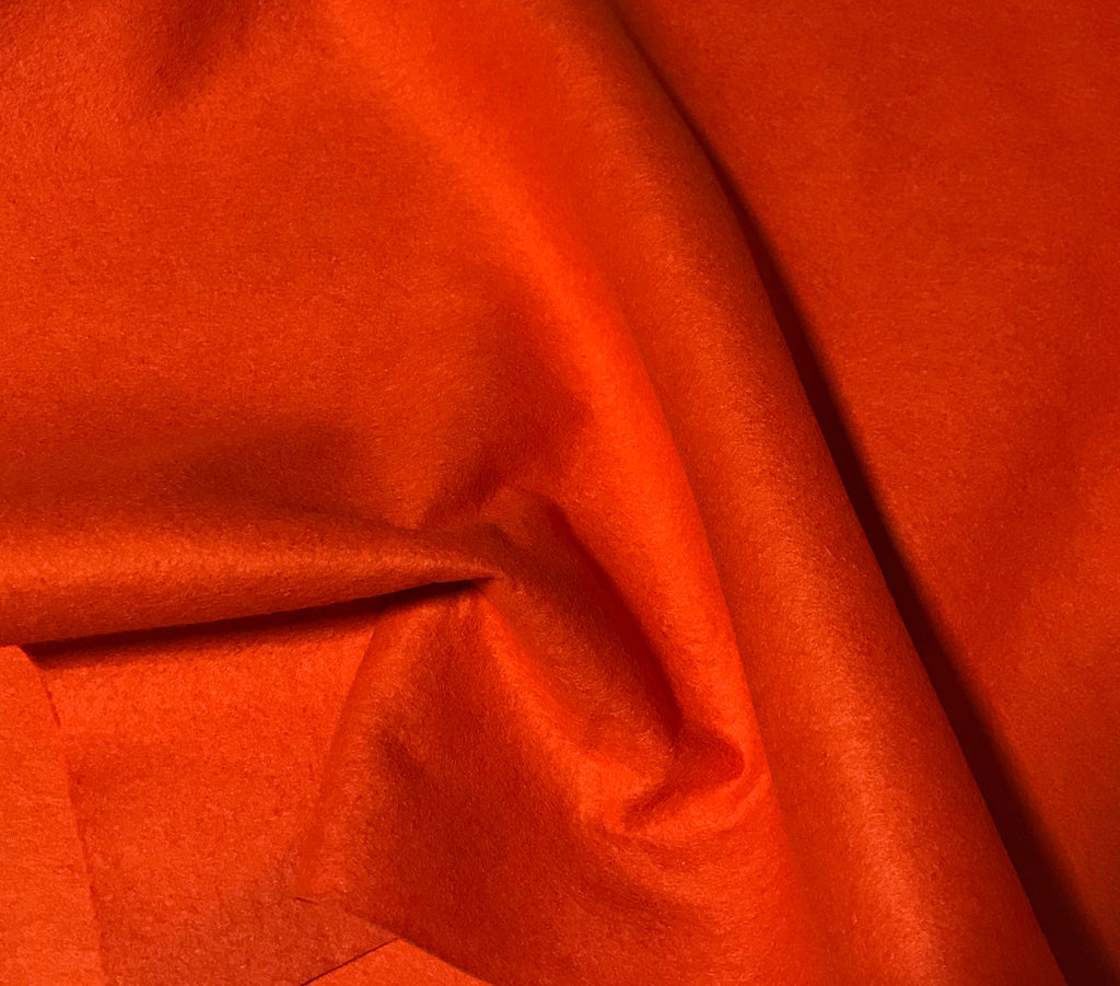 Dark Orange - Wool /Rayon Blend Felt Fabric