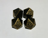 DND 20 Sided Die Dice Brass Metal Button - Dill Buttons