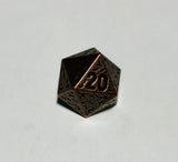 DND 20 Sided Die Dice Copper Metal Button - Dill Buttons
