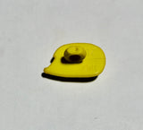 Yellow Hedgehog Plastic Button - 18mm / 3/4" - Dill Buttons Brand