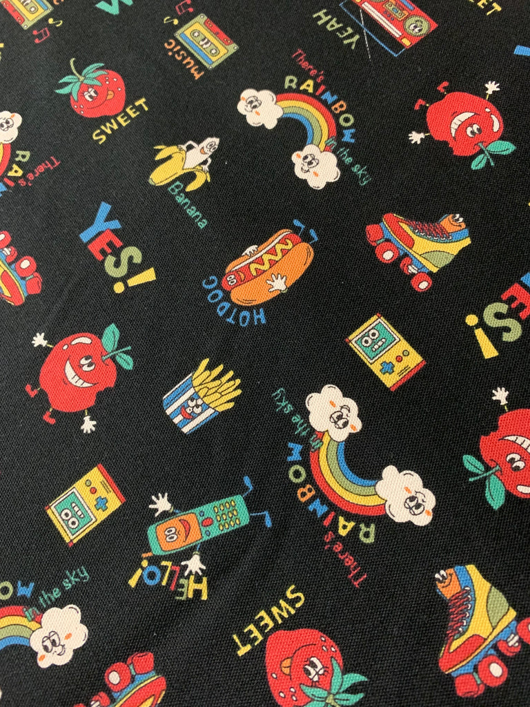 Retro Pop - Kokka Japan Cotton Oxford Fabric