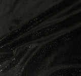 Black with Silver Metallic Glitter - Cuddle Minky Fabric