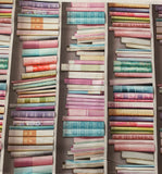 Books on a Bookshelf - Digital Print - Kokka Japan Cotton Fabric