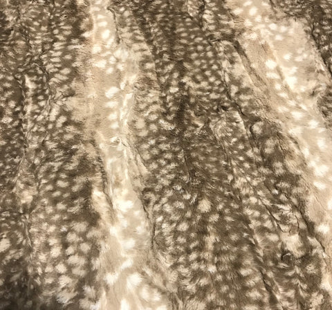 Fawn Cappuccino - Cuddle Minky Faux Deer Fur Fabric