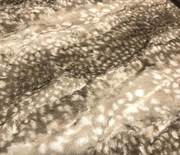 Fawn Cappuccino - Cuddle Minky Faux Deer Fur Fabric – Prism Fabrics ...