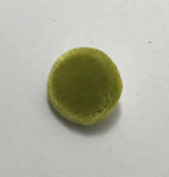 Yellow Green Silk Velvet Fabric Buttons - Set of 6 - 5/8"