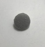 Gray Silk Noil Fabric Buttons - Set of 6 - 5/8"