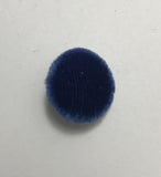 Lapis Blue Silk Velvet Fabric Buttons - Set of 6 - 5/8"