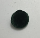 Dark Forest Green Silk Velvet Fabric Buttons - Set of 6 - 5/8"
