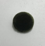 Green Gold Silk Velvet Fabric Buttons - Set of 6 - 5/8"