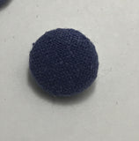 Periwinkle Blue Silk Noil Fabric Buttons - Set of 6 - 5/8"