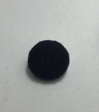 Navy Blue Silk Noil Fabric Buttons - Set of 6 - 5/8"