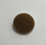 Caramel Brown Silk Noil Fabric Buttons - Set of 6 - 5/8"