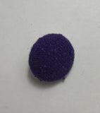 Royal Purple Silk Noil Fabric Buttons - Set of 6 - 5/8"