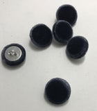 Ocean Blue Silk Velvet Fabric Buttons - Set of 6 - 5/8"