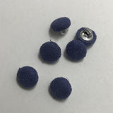 Periwinkle Blue Silk Noil Fabric Buttons - Set of 6 - 7/16"