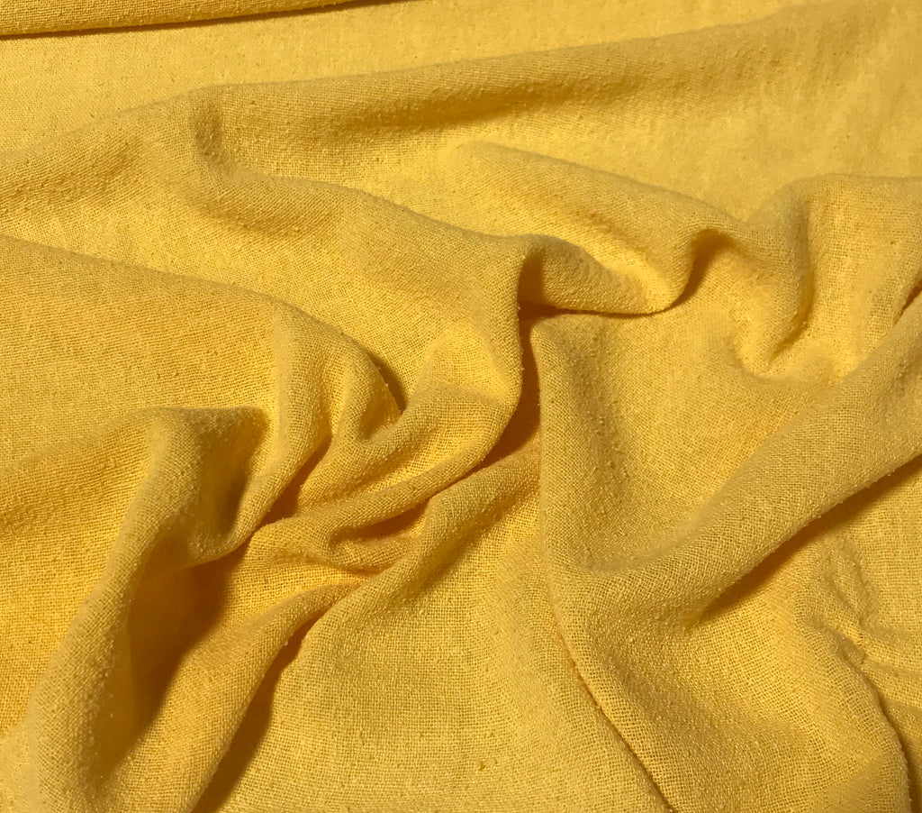 Goldenrod Yellow - Hand Dyed Poplin Gauze Silk Noil