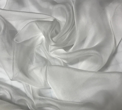 White - Soft Silk Organza Fabric