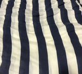 Maggy London Cream & Navy Stripe - Rayon Woven Fabric