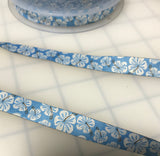 Hibiscus Floral Jacquard Ribbon Trim 1/2" ( 4 Colors to choose from)