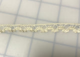 Ivory Cotton Edge Lace Made in France (1/2" wide)