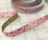 Hibiscus Floral Jacquard Ribbon Trim 1/2" ( 4 Colors to choose from)