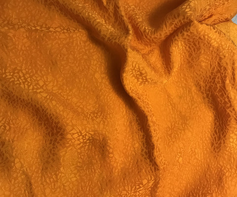 Tangerine Orange Pebbles - Hand Dyed Silk Jacquard (45")