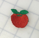 Embroidered Lace Red Apple Applique Trim 1 1/2" wide Made in France