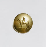 Cowboy Jockey Metal Button - 20mm / 3/4 inch - Dill Buttons Brand (2 Colors to Choose From)