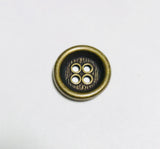 4 Hole Metal Button - 18mm / 5/8 inch - Dill Buttons Brand (2 Colors to Choose From)