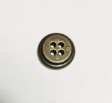 4 Hole Metal Button - 18mm / 5/8 inch - Dill Buttons Brand (2 Colors to Choose From)