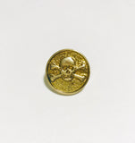 Skull & Crossbones Metal Button - 20mm / 3/4" - Dill Buttons Brand (5 Colors to Choose From)