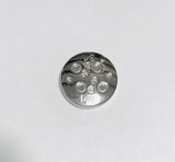 Silver 2 Hole Metal Button - 18mm / 11/16" - Dill Buttons Brand