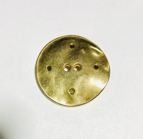 6, Gold Colour Metal Buttons, Choice of 5 Sizes, Gold Metal