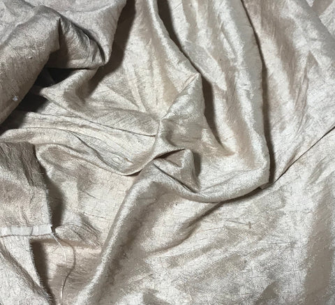 Terra Cotta Brown - Hand Dyed Silk Dupioni Fabric