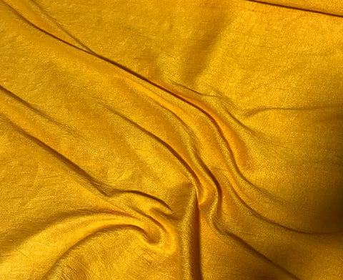 Golden Poppy - Hand Dyed Silk Dupioni Fabric