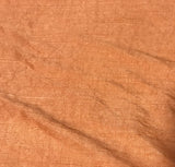 Hand Dyed Persimmon Orange - Silk Dupioni Fabric