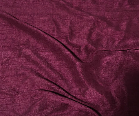 Maroon - Hand Dyed Silk Dupioni Fabric