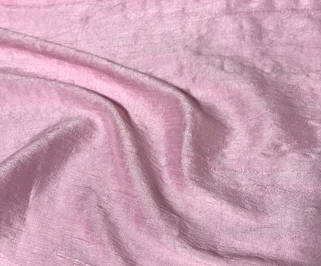 Baby Pink - Hand Dyed Silk Dupioni Fabric