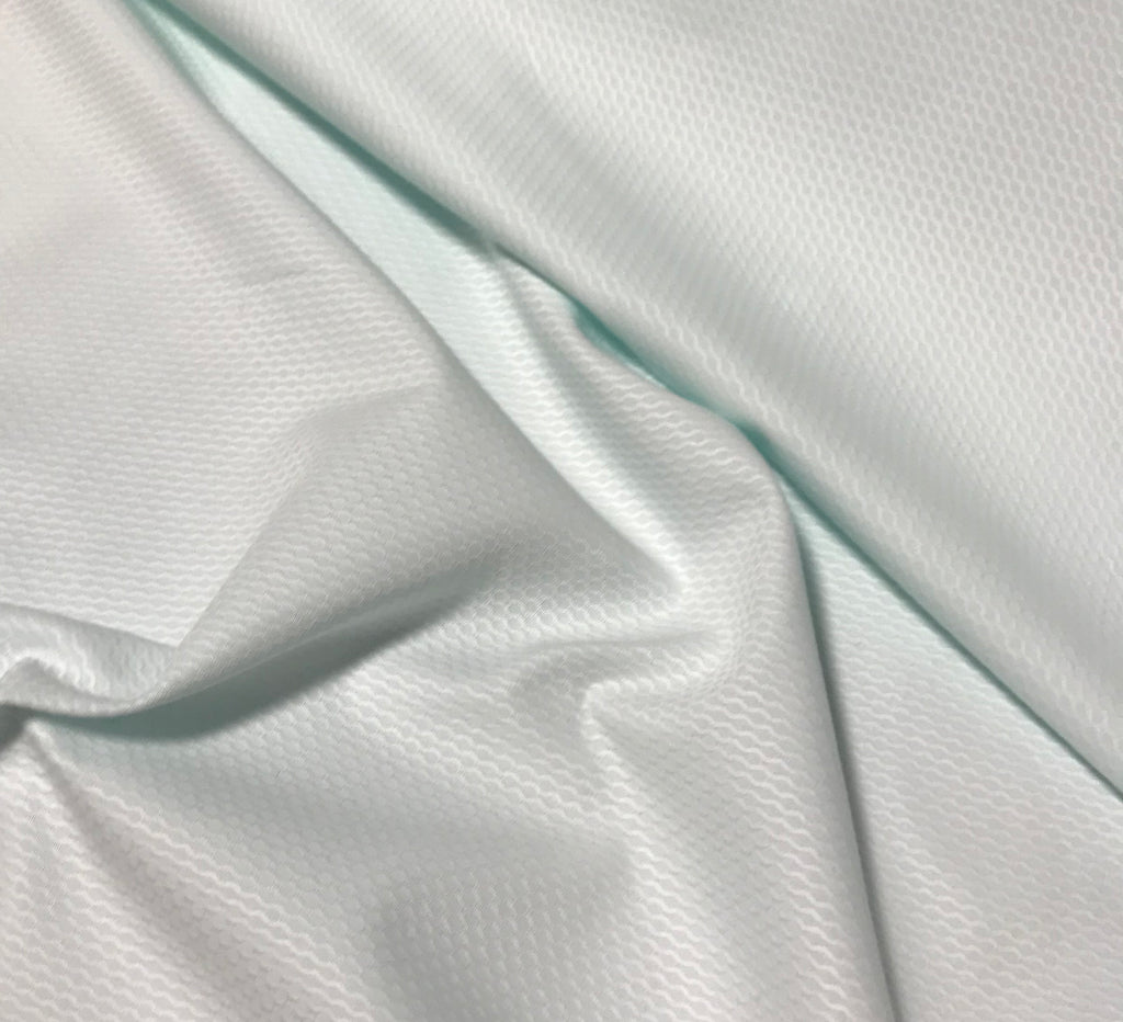 Spechler-Vogel Fabric - Seafoam Pima Super Bullseye Pique Swiss Cotton Fabric