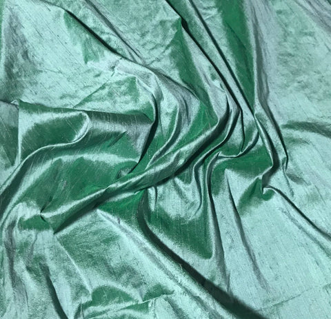 Eucalyptus Mint - Silk Dupioni Fabric